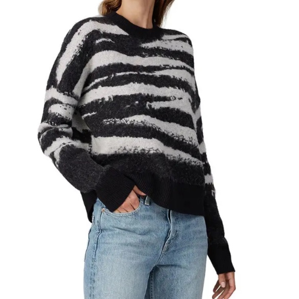 All Saints Ture Crew Neck Wool Blend Sweater